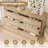 Nursery Rattan Dresser for Bedroom, Modern 6 Drawer Wooden Dresser Chest, Wide Wood Beside Table-873795280