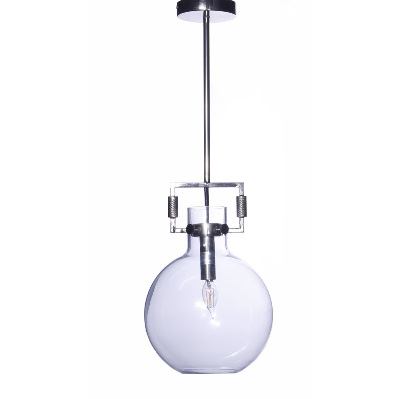 Luminaire sphère suspendu 1 lumières simple Nerstrand, Argent
