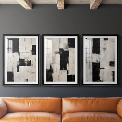 ABSTRACT Series CCGLV III - Impression sur mesure de qualité supérieure avec mat - 3 pièces