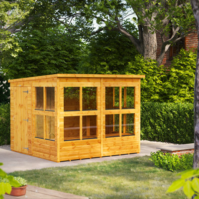 Powersheds 8 x 8ft Timber Tongue & Groove Pent Potting Shed