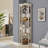 Corner Cabinet, Antique, Glass, - Display Case For Living Room, Collectibles, Wine And Bar Storage-1674180112