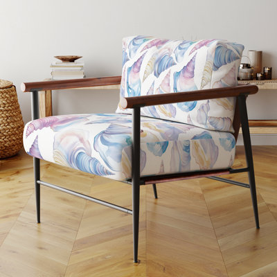 Chaise rembourrée mauve à motif animalier