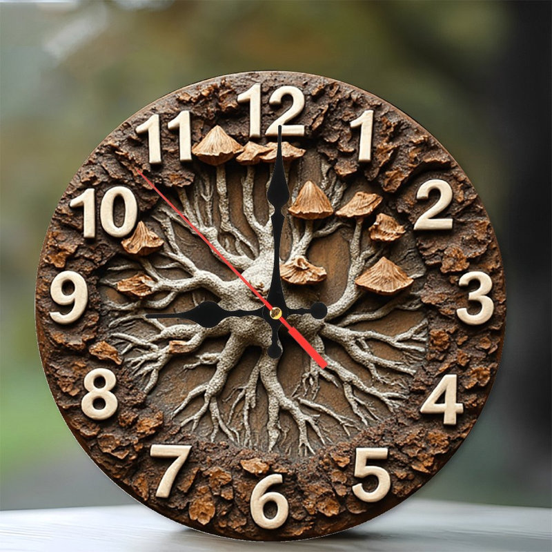 Horloge murale champignon