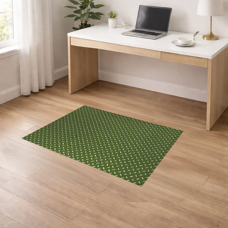 Tapis de bureau Kat, L 60 po x P 36 po, Vert olive