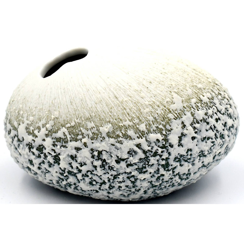 Aveli Handmade Table Vase, Green, 2" H x 2.9" W x 2.2" D