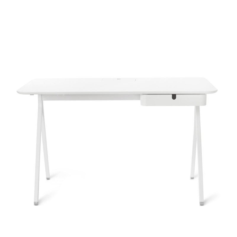Bureau à clés, H 29 po x l 48 po x P 24 po, Blanc