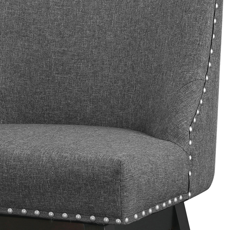 Tabouret pivotant 26 po Amania, Siège gris / cadre gris foncé