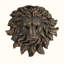 Porte-fleur mural à tête de lion d'aspect bronze antique-136367515