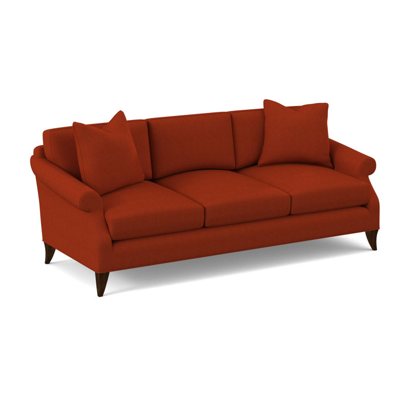 Turner Sofa, American Walnut, Margaret Tangelo Polyester Blend