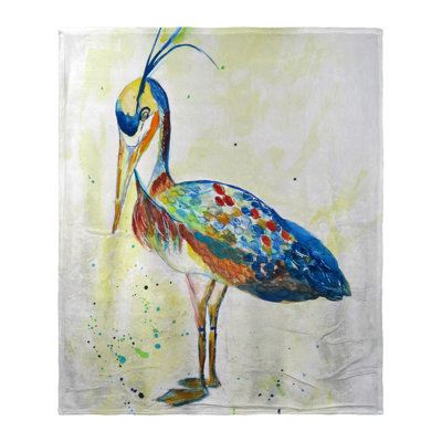 Jeté en soie Fancy Heron