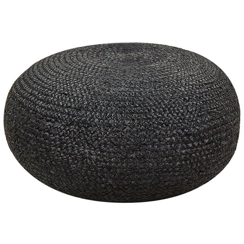 Biskoupky 50cm Wide Round Solid Colour Pouffe Ottoman