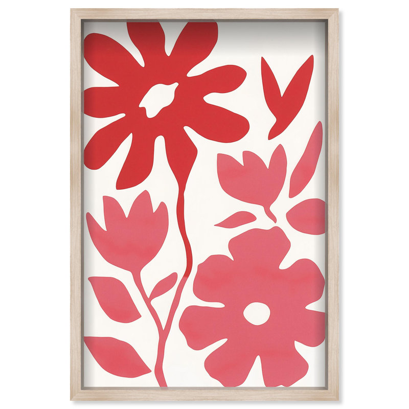 Oliver Gal Glimmers of Dawn II Abstract Botanical - Luxury Shadowbox Framed Wall Art, 38'' H x 26'' W, Cream