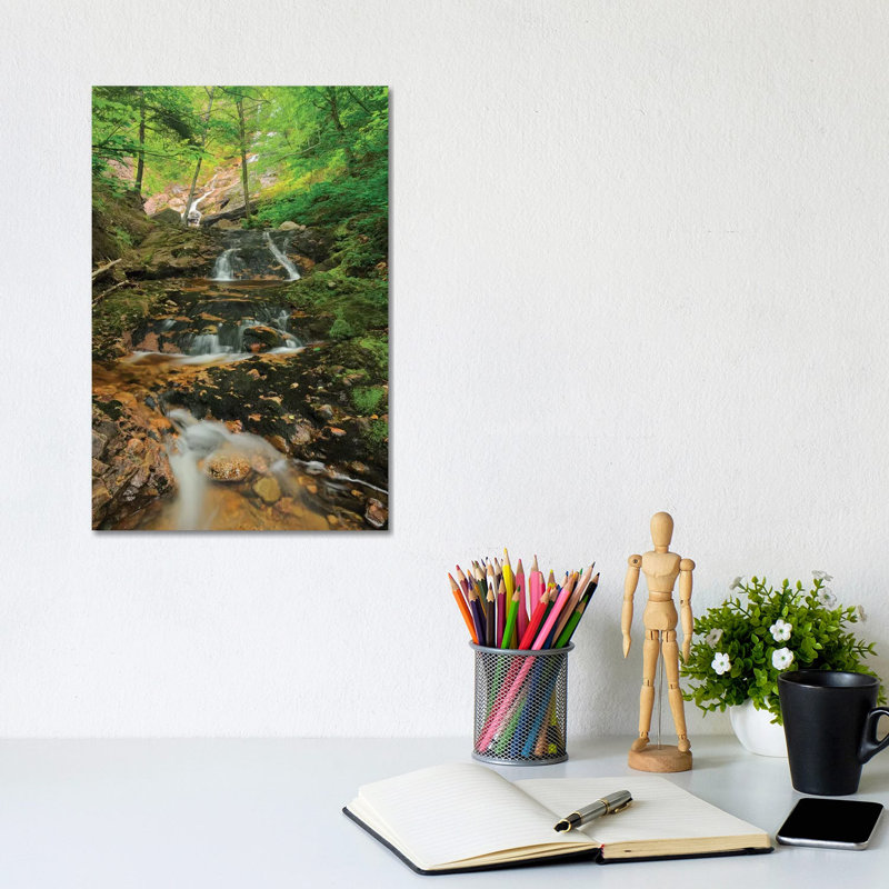 Canada, Nova Scotia, Cape Breton Highlands National Park. Beulach Ban Falls Cascade. by Jaynes Gallery - Wrapped Canvas Print