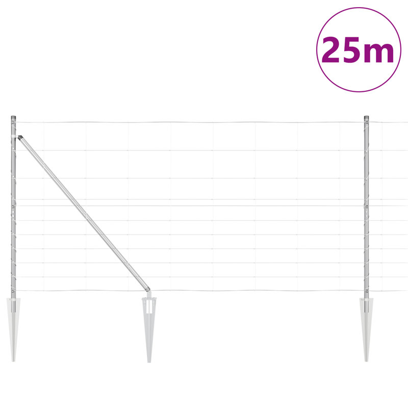 Field Fence Galvanised Steel, 120cm H x 2500cm W