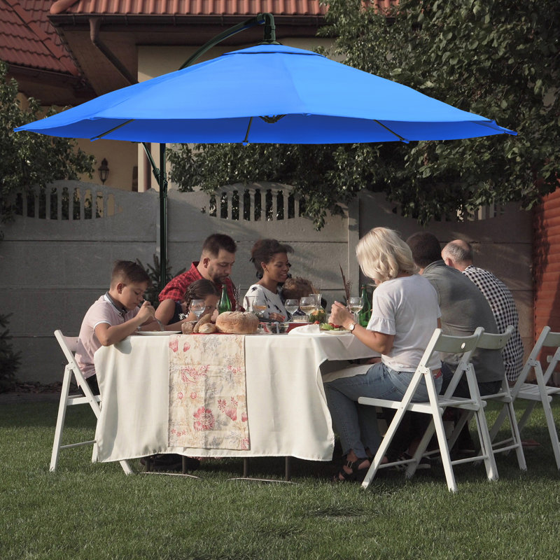 304.8cm Cantilever Parasol, Brilliant Blue