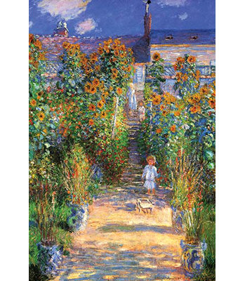 «Le jardin des artistes à Vetheuil» par Claude Monet, reproduction d'art