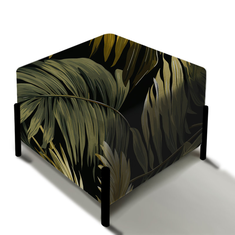 Motif tropical Palm Shadows - repose-pieds carré tropical