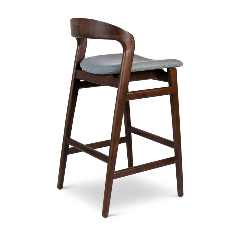 Modern Brazilian Velma Counter Stool, Bar Stool (29.25” Seat Height), Medley Ivory Performance Basketweave