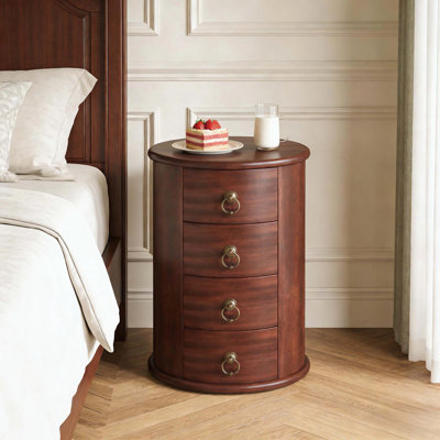 Table de chevet ronde en bois | Table de bout d'appoint multifonctionnelle | Idée de cadeau