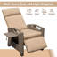 Fauteuil inclinable d'extérieur, fauteuil inclinable avec osier tissé à la main