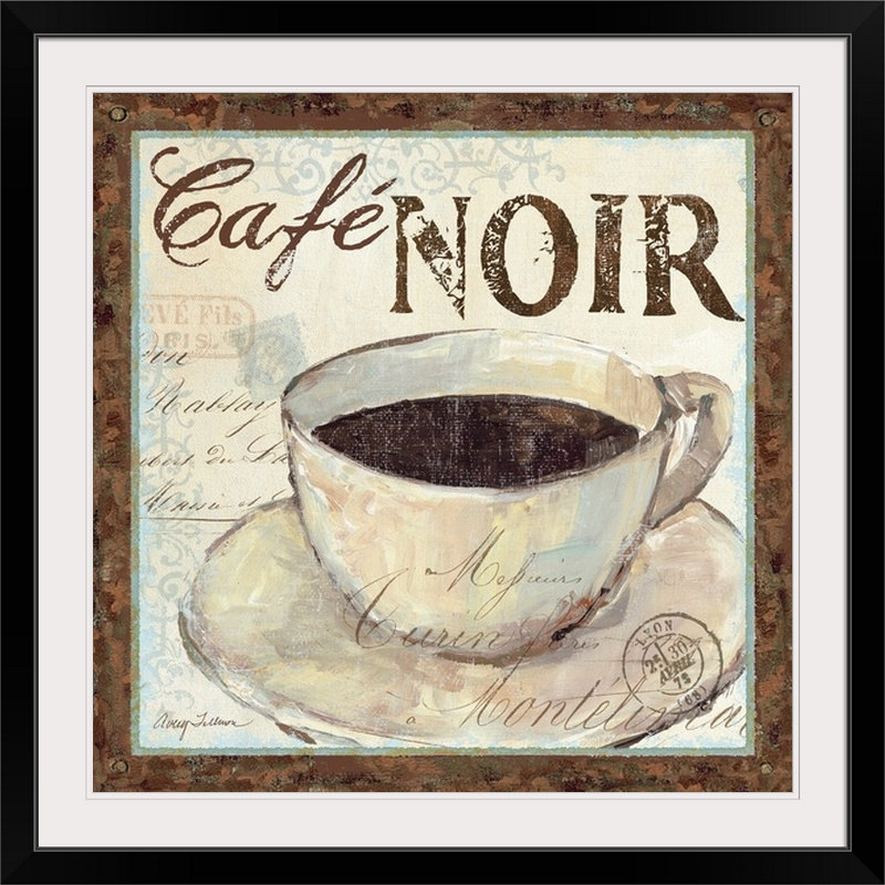 « café du matin ii », reproduction d’impression sur tillmon avery, H 35 po x l 35 po x P 1,5 po, Toile