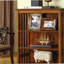 Étagère multimédia transitionnelle à cinq tablettes ouvertes pratiques, chêne