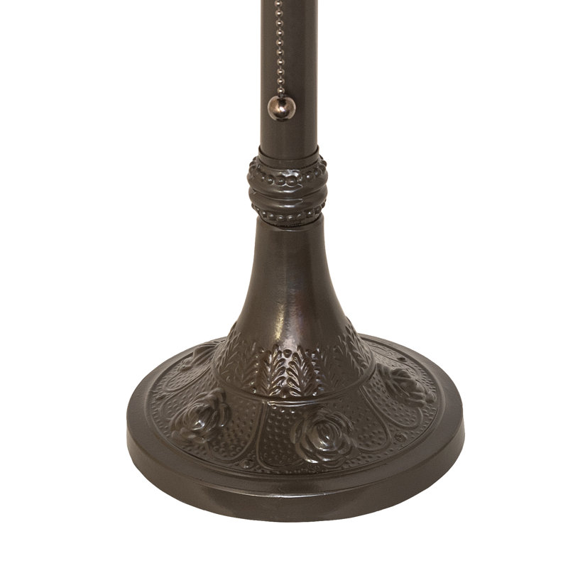 19" High Tiffany Jeweled Peacock Accent Lamp