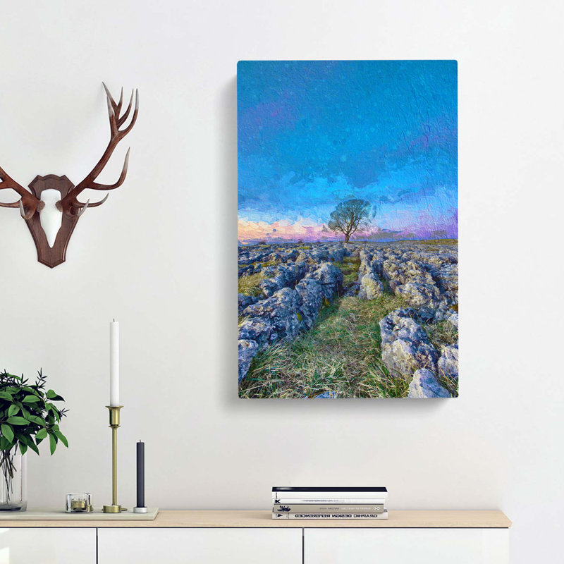 Tree Under A Purple Sky - Wrapped Canvas, 60cm H x 40cm W x 3cm D
