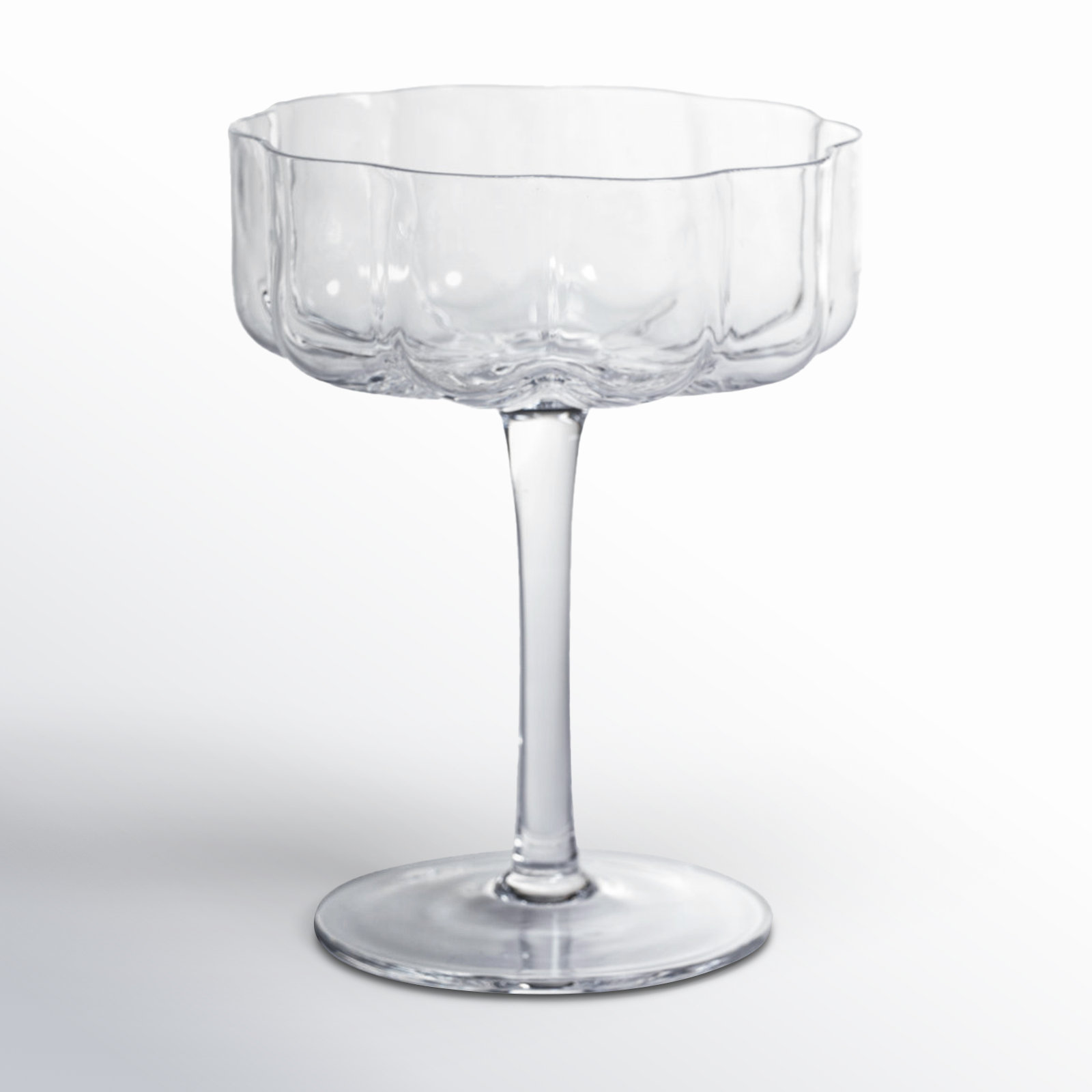 Reinhard 4-Piece Set Handblown Coupe Glasses, Clear