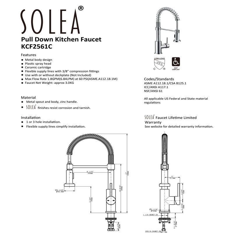 Safavieh Arcadia Kitchen Faucet