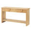 Console cannelée de 55 pouces avec tiroirs à fermeture en douceur et plateau en bois massif - Table d'entrée en pin naturel
