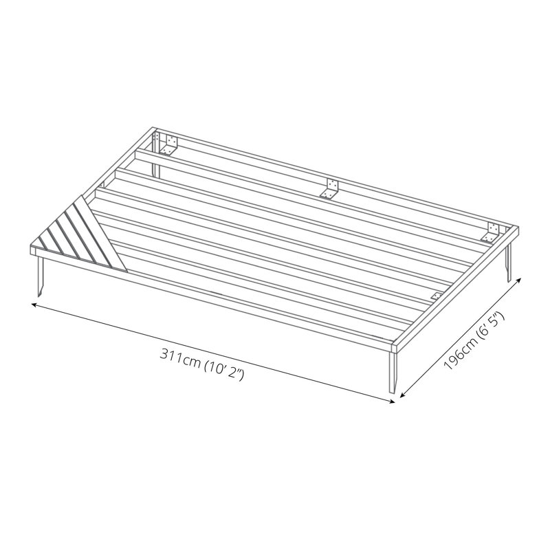 Mercia Garden Products Wood Foundation Kit