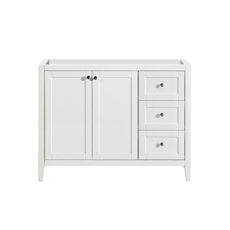 Base de meuble-lavabo simple 46,45 po Cannes en blanc