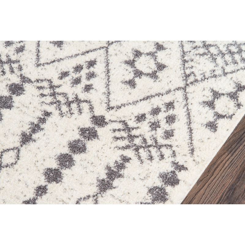 Tapis ivoire à motif sud-Ouest Begley, Rectangle 3 pi 11 po x 5 pi 7 po