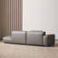 Canapé modulaire gris en cuir véritable