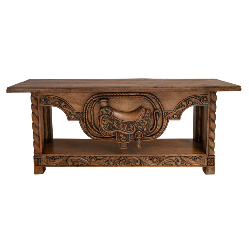 Old West Saddle Console, Brown