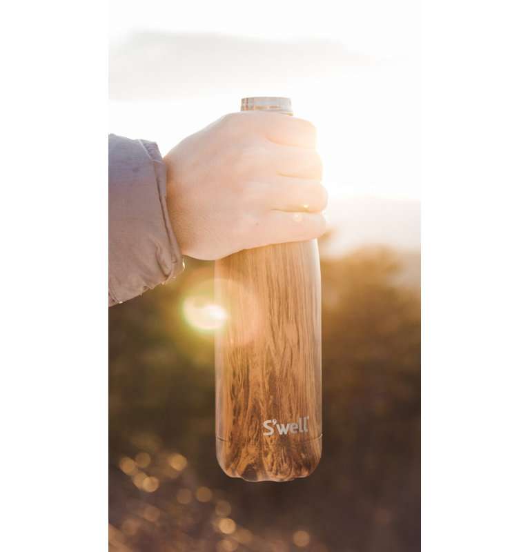 Wood Teakwood Water Bottle and Food Storage Container
