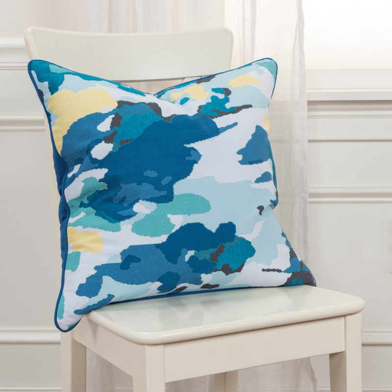 Embroidered Cotton Throw Pillow