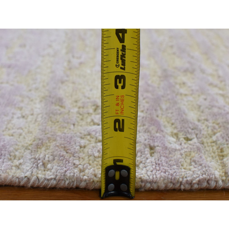 2 po x 3 po vert clair, conception moderne, soie pure avec de la laine, noué à la main, tapis oriental mat 041C041F96124B7F963AC7958B690FD7