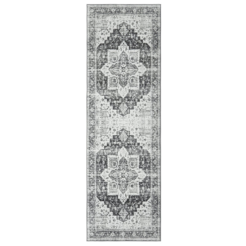 Tapis lavable Keyona avec envers antidérapant, Tapis de couloir 2 pi x 6 pi