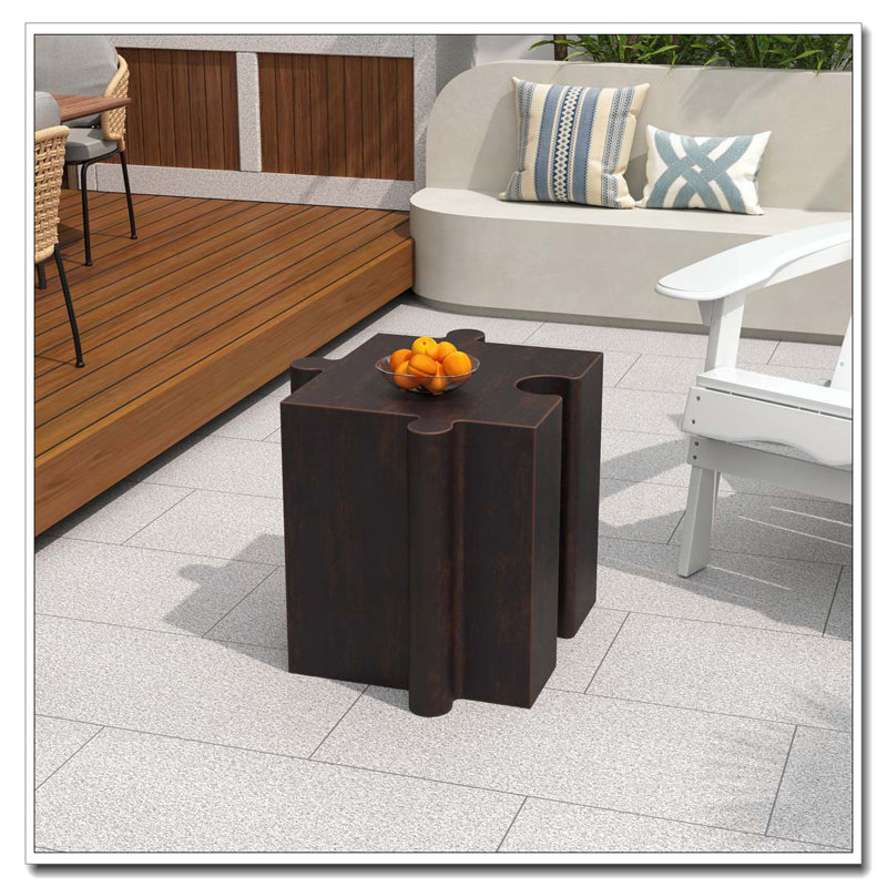 Table modulaire à rebord convexe MGO, tables d'appoint d'extérieur / d'intérieur, Cuivre