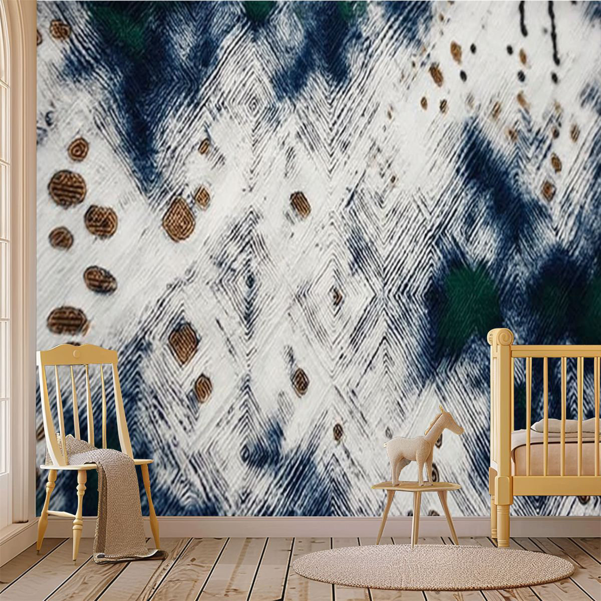 Wrought Studio™ Peel and Stick Wallpaper Wall Mural Tie Dye Ethnic ...