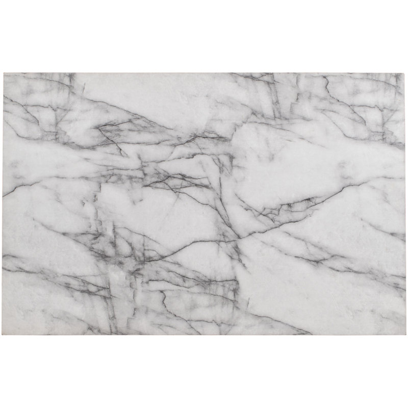 Comfortable 5 Dining - Faux Marble Table & Thick Cushions Elegant To Damage