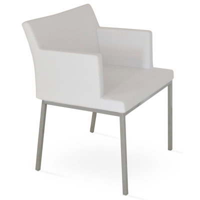 Parma Metal Solid Back Arm Chair