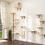 Damyanti Wall-mounted Cat Tree Tower Shelved 6 Pcs Climbing Centre