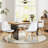 Set of 4 Modern Elegant Shell Upholstered Dining Chairs, Wooden Kitchen Chair-355146218