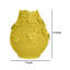 Vase à fleurs Remi, céramique décorative jaune avec motifs floraux, 11 pouces