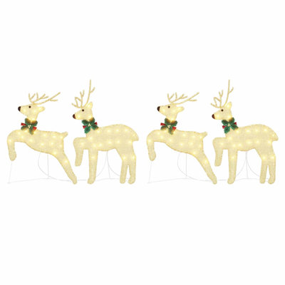 vidaXL LED Reindeers Fabric