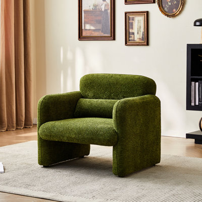 Canapé 34 po en tissu de velours, canapé simple moderne avec coussin de soutien pour appartement, bureau, salon et chambre à coucher, assemblage sans outil
