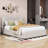Lafonya Upholstered Linen Standard Bed with Drawers-1460809489-1460809488